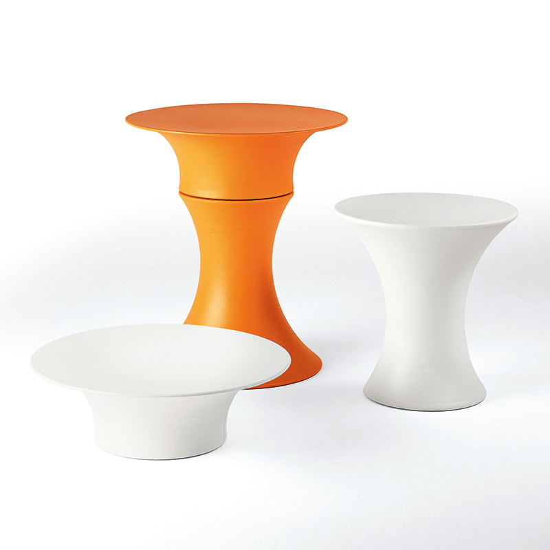 Olimpo  designer coffee table by Servetto - orange 2